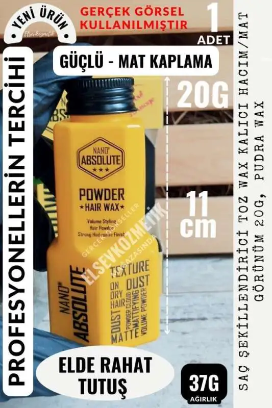 Nano Absolute Toz Wax 20g | Hacim Veren Mat Saç Şekillendirici - 6