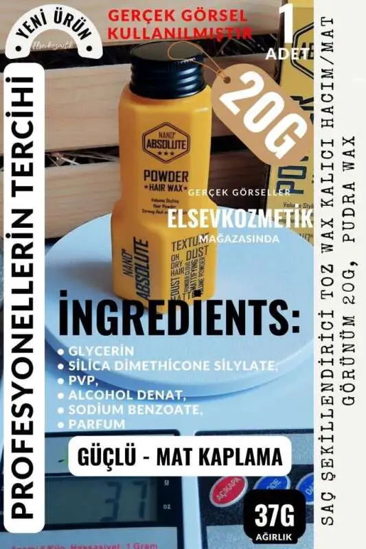 Nano Absolute Toz Wax 20g | Hacim Veren Mat Saç Şekillendirici - 4