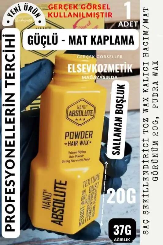 Nano Absolute Toz Wax 20g | Hacim Veren Mat Saç Şekillendirici - 8