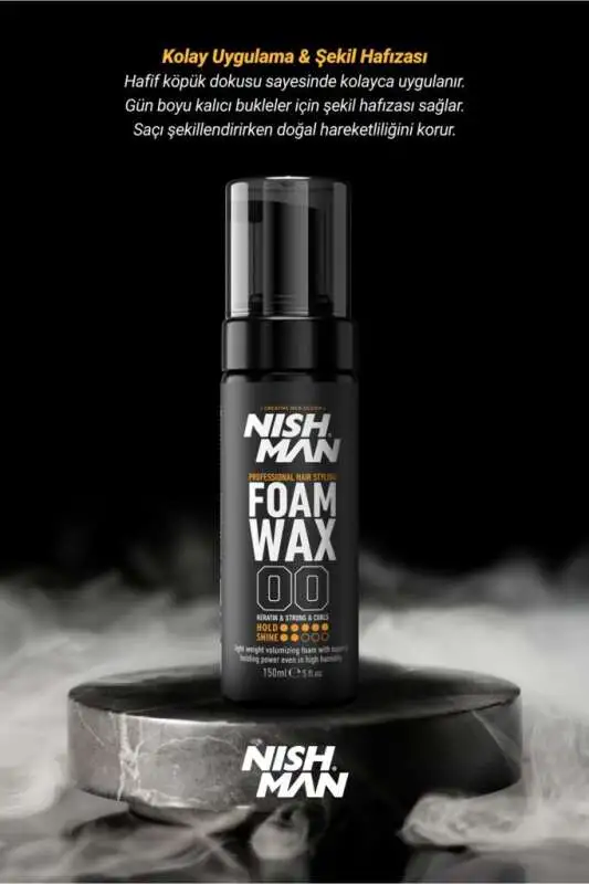 Nishman Saç Spreyi 150ml | Foam Wax 00 Şekillendirici - 5