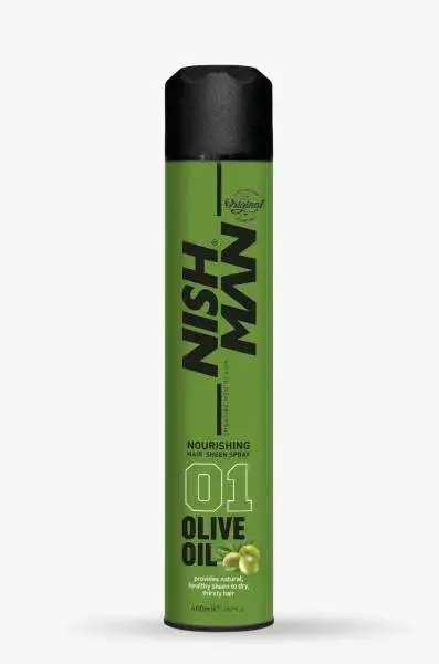 Nishman Nourishing Olive Oil Hair Sheen Spray 400ml | Besleyici Zeytinyağı Özlü Saç Spreyi - 1
