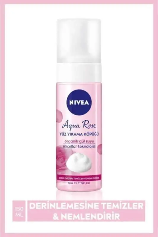 Nivea Visage Yüz Temizleme Köpüğü Gül Suyu 150ml | Yüz Temizliği ve Nemlendirici Etki - 1