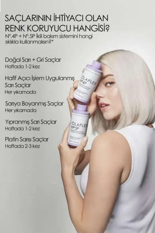 Olaplex No.5P Sarı, Gri ve Beyaz Saçlar İçin Onarıcı Mor Tonlama Kremi 250 ml - Sarı Ton Giderici, Bağ Onarımlı ve Renk Koruyucu - 3
