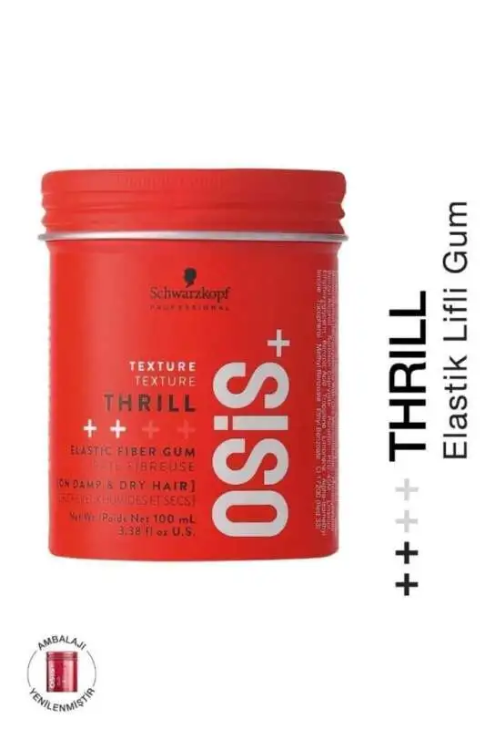 Schwarzkopf Osis+ Thrill Lifli Doku Veren Gum Wax 100ml | Saçlara Doğal Hareket ve Esneklik Kazandıran Wax - 1