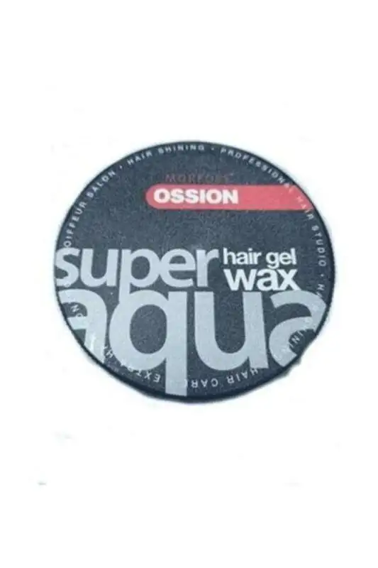 Morfose Ossion Super Aqua Hairgel Wax Black 150ml | Siyah Renkli Saç Şekillendirici Wax Jel - 1