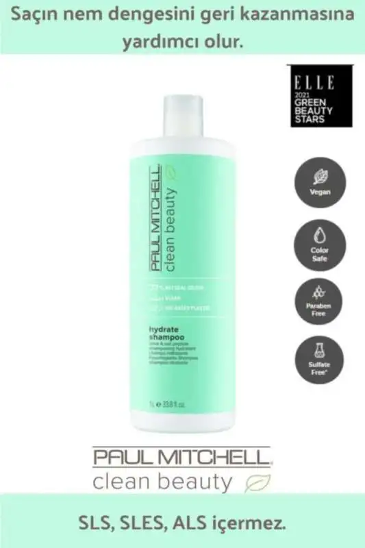 Paul Mitchell Clean Beauty Hydrate Kuru Saçlar Nemlendirici Şampuan 1000 ml | Kuru Saçlar İçin Nemlendirici Şampuan - 1