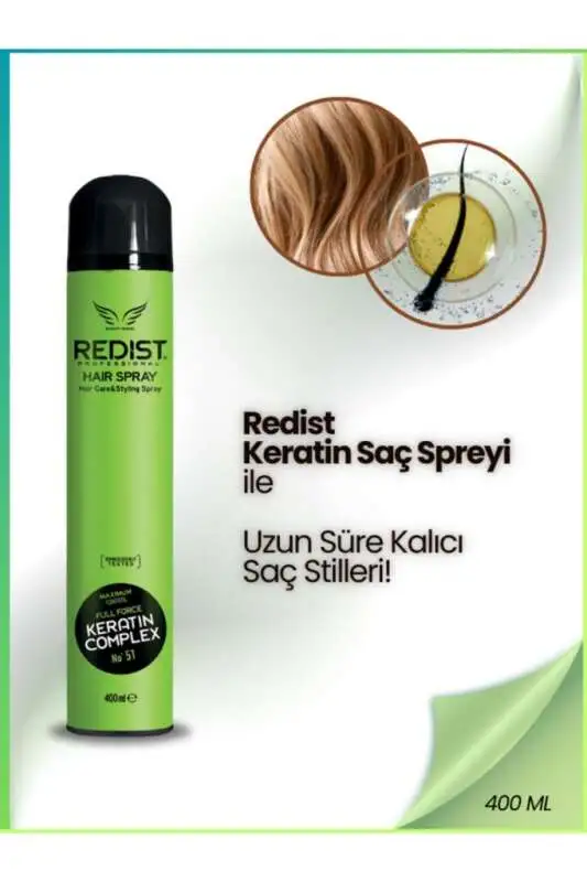 Redist Full Force Saç Spreyi 400ml | Tam Güç Keratinli - 2