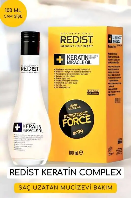 Redıst Keratin Saç Bakım Yağı 100ml | Saç Onarıcı ve Canlandırıcı Yağ - 1