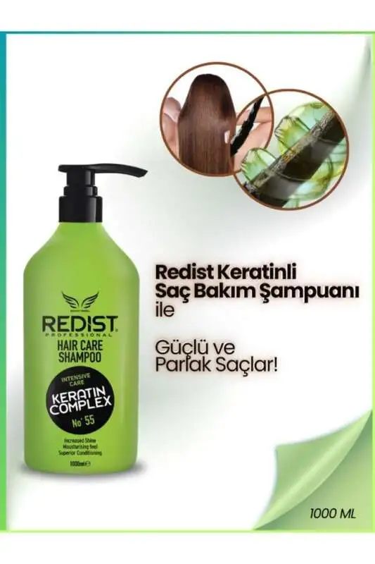 Redist Keratin Şampuan 1000ml | Yıpranmış Saçlar İçin Onarıcı - 1