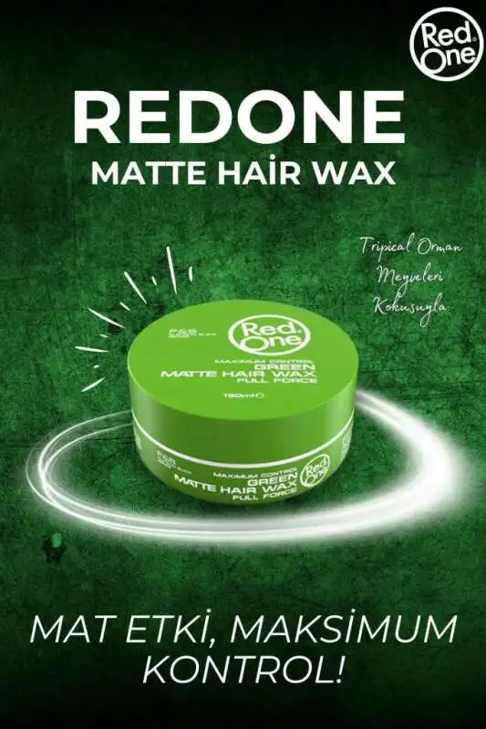 Redone Aqua Hair Wax Mat Yeşil 150ml | Mat ve Güçlü Saç Şekillendirici Wax - 1