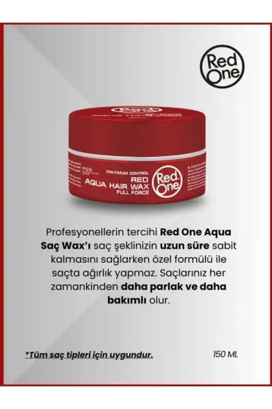 Redone Aqua Wax Kırmızı 150ml | Yüksek Tutucu Saç Şekillendirici Wax - 4