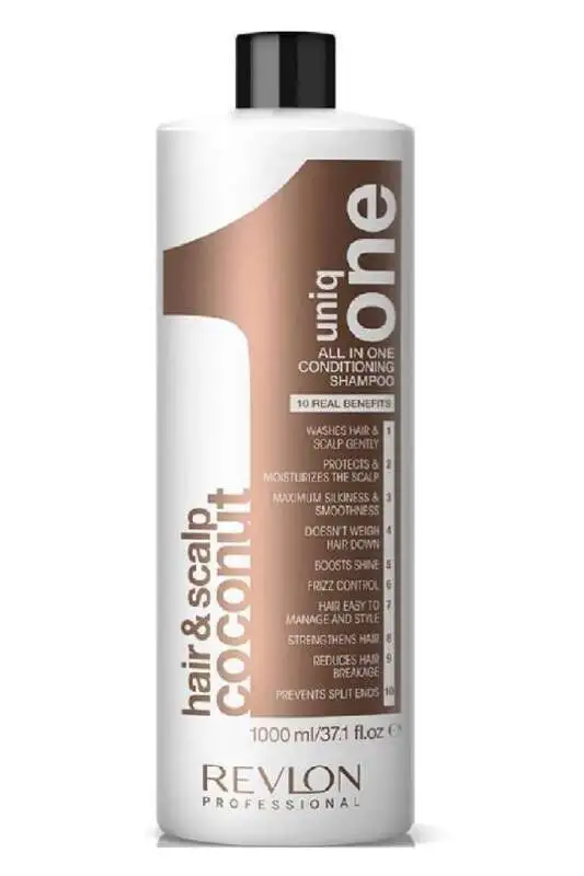 Revlon Uniq One Coconut Hindistan Cevizli 10 Etkili Şampuan 1000 ml | Saçları Besleyip Onaran ve Canlandıran Hindistan Cevizli Şampuan - 1