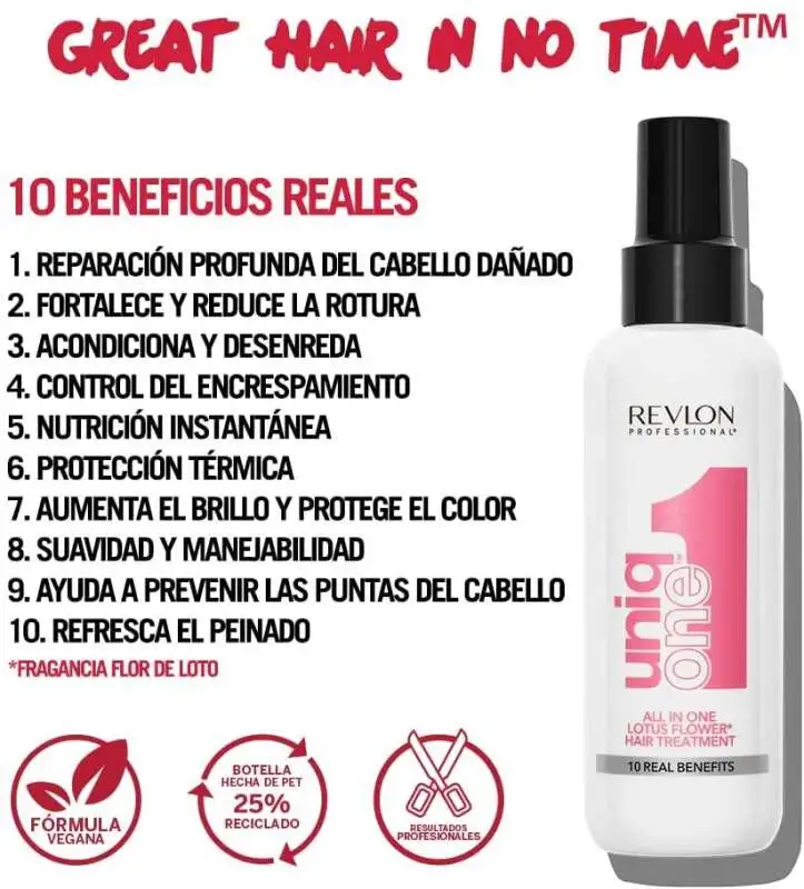 Revlon Uniq One Lotus 10 Etkili Durulanmayan Sprey Maske 150 ml | Lotus Kokulu, Çok Amaçlı Saç Bakım Spreyi - 3