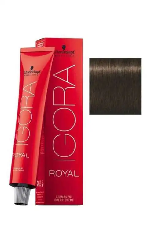 Schwarzkopf Igora Royal Colors 5-0 Açık Kahve Saç Boyası 60 ml | Doğal, Canlı ve Uzun Süre Kalıcı Renkler - 1