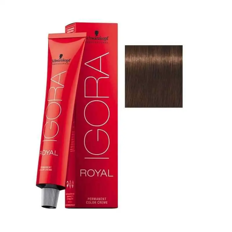 Schwarzkopf Igora Royal Colors 5-57 Açık Kahve Altın Bakır Saç Boyası 60 ml | Canlı Altın ve Bakır Tonları, Parlak ve Sağlıklı Sonuçlar - 1