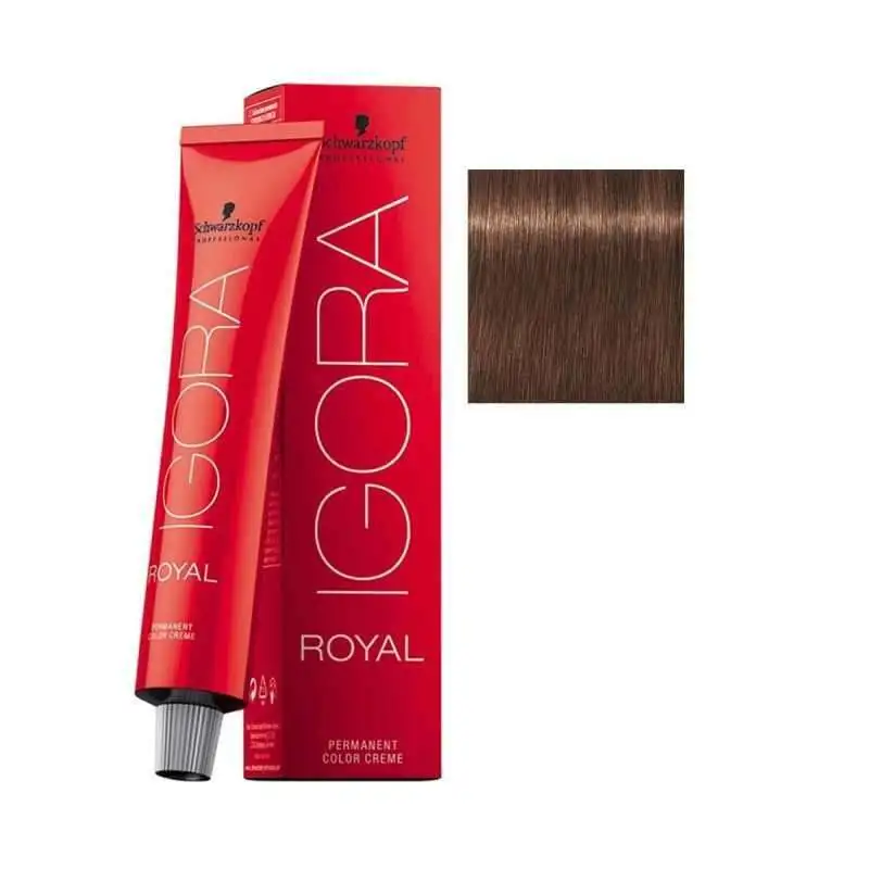 Schwarzkopf Igora Royal Colors 6-6 Koyu Kumral Çikolata Saç Boyası 60 ml | Uzun Süre Kalıcı, Canlı ve Doğal Renkler - 1