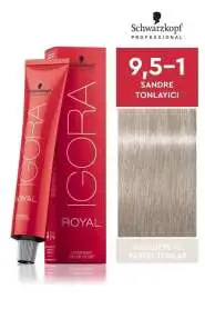 Schwarzkopf Igora Royal Colors 9,5-1 İnci Saç Boyası 60ml | Yoğun Küllü Platin - 1