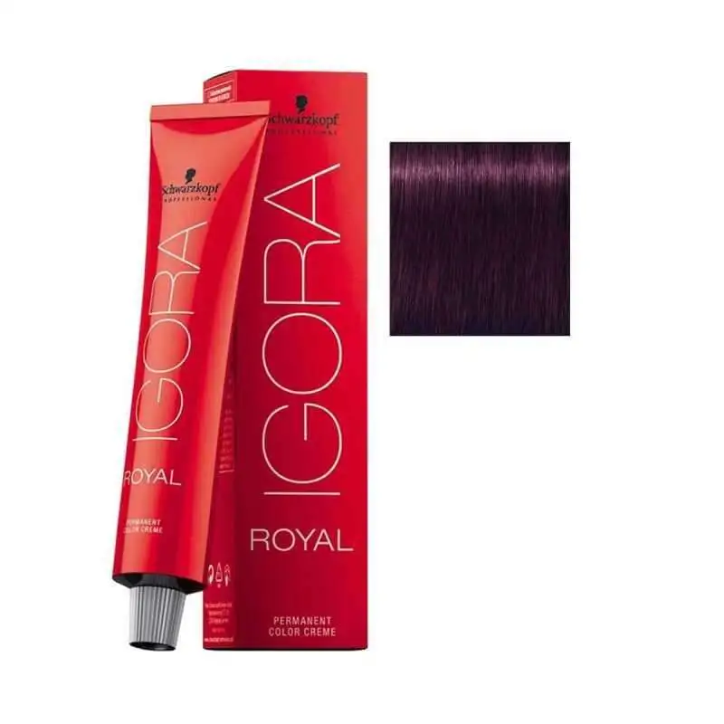 Schwarzkopf Igora Royal Colors 0-99 Viyole Yoğunlaştırıcı Saç Boyası 60 ml | Derin ve Yoğun Mor Yansımalar - 1
