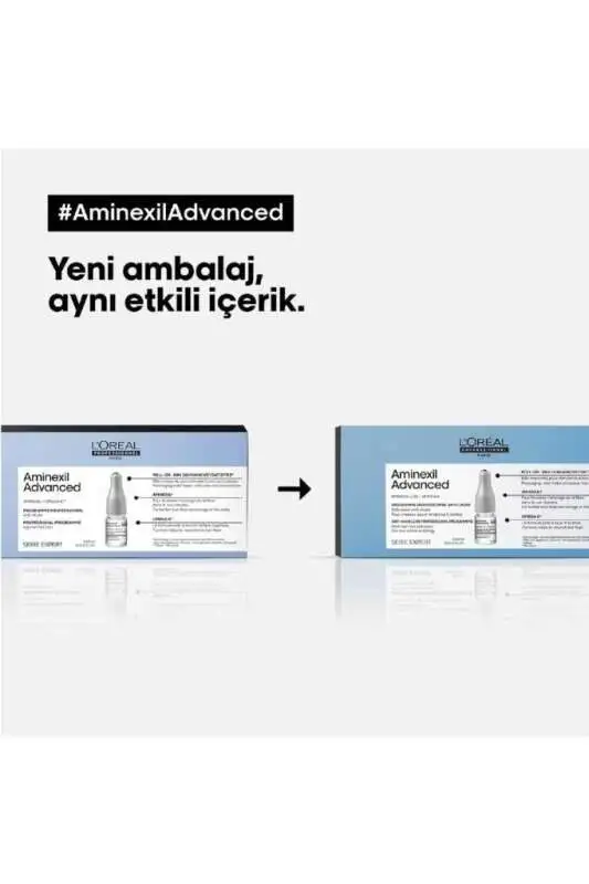 LOréal Professionnel Aminexil Advanced Saç Dökülmesine Karşı Etkili Kür 10x6 ml - Yoğun Güçlendirme & Saç Köklerini Canlandırma - 8