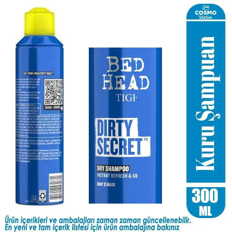 Tigi Bed Head Dirty Secret Dry Şampuan - Yağ Alma, Hacim Artırma ve Anında Tazelik Sağlayan Kuru Şampuan 300 ml - 2