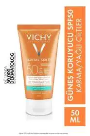 Vichy Capital Soleil Spf50+ Mattifying Face Fluid Dry Touch Yüz için Güneş Kremi 50ml - 1