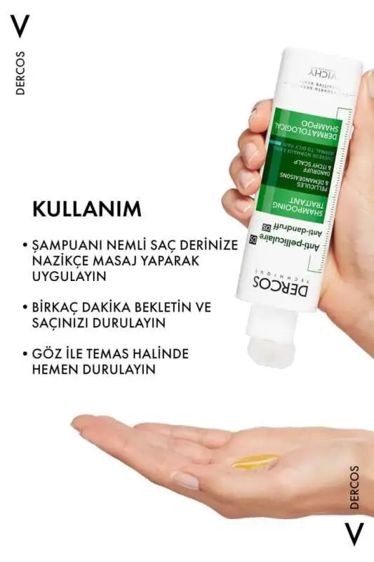 Vichy Dercos Anti Pelliculaire Normal Ve Yağlı Saçlar İçin Kepek Karşıtı Şampuan 200 Ml - 8