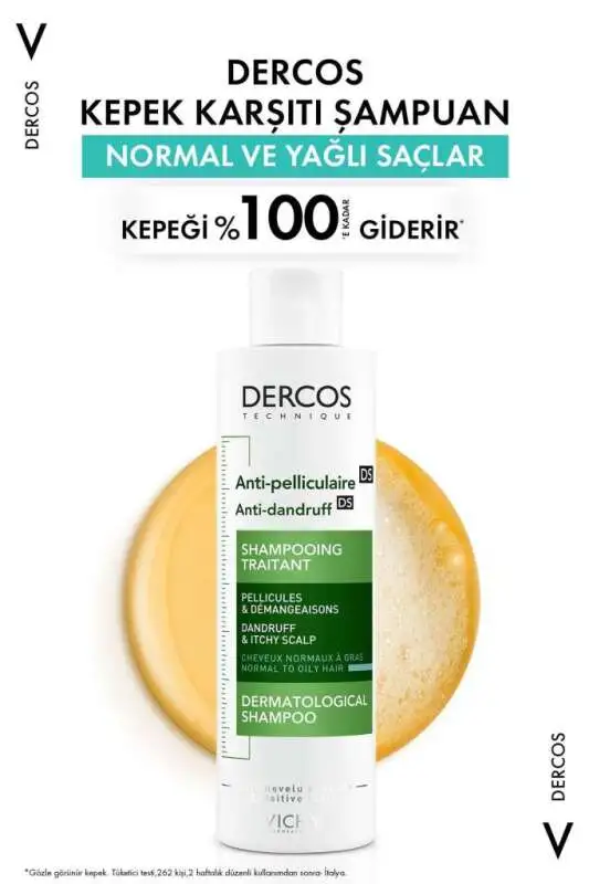 Vichy Dercos Anti Pelliculaire Normal Ve Yağlı Saçlar İçin Kepek Karşıtı Şampuan 200 Ml - 2