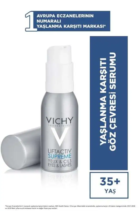 Vichy Liftactiv Serum 10 Göz ve Kirpik Serumu 15 ml | Kırışıklık Karşıtı, Besleyici Göz Bakımı - 1