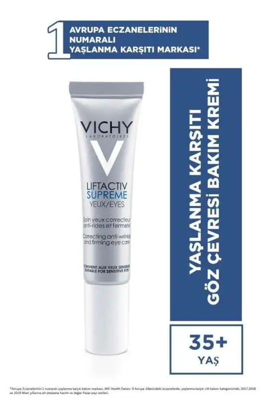 Vichy Liftactiv Supreme Yeux Kırışık Karşıtı Sıkılaştırıcı Göz Çevresi Bakım Kremi 15 Ml | Göz Kremi - 1