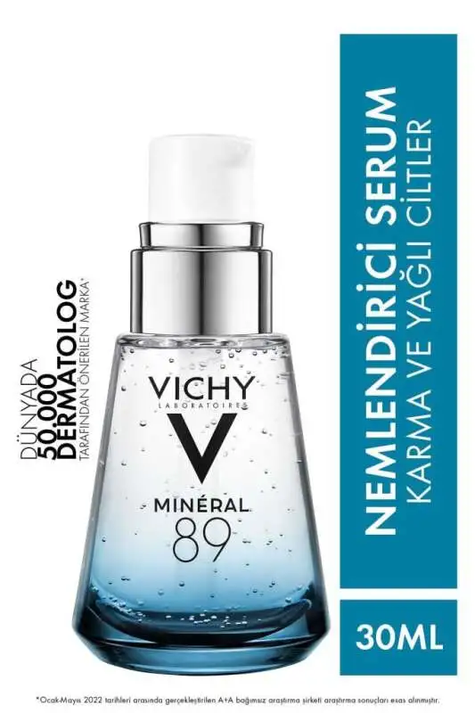 Vichy Mineral 89 Hyaluronik Asit İçeren Yoğun Nemlendirici Yüz Serumu 50 ml - Hassas Ciltler İçin - 1