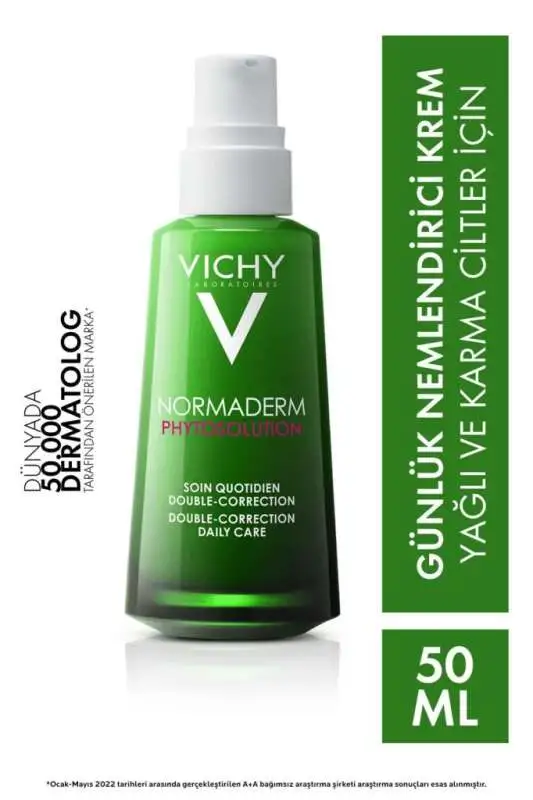 Vichy Normaderm Phytosolution Yağlı ve Akneli Ciltler İçin Günlük Nemlendirici 50 ml | Akne Karşıtı & Yağ Dengeleyici - 1