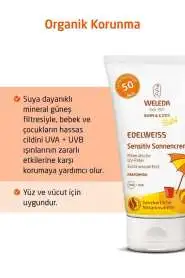 Weleda Baby & Kids Edelweiss Organik Güneş Koruyucu Krem SPF 50 50 ml | Bebek ve Çocuklar İçin Hassas Cilt Koruması - 2