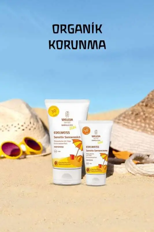 Weleda Baby & Kids Edelweiss Organik Güneş Koruyucu Krem SPF 50 50 ml | Bebek ve Çocuklar İçin Hassas Cilt Koruması - 5