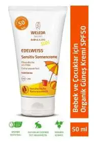 Weleda Baby & Kids Edelweiss Organik Güneş Koruyucu Krem SPF 50 50 ml | Bebek ve Çocuklar İçin Hassas Cilt Koruması - Weleda
