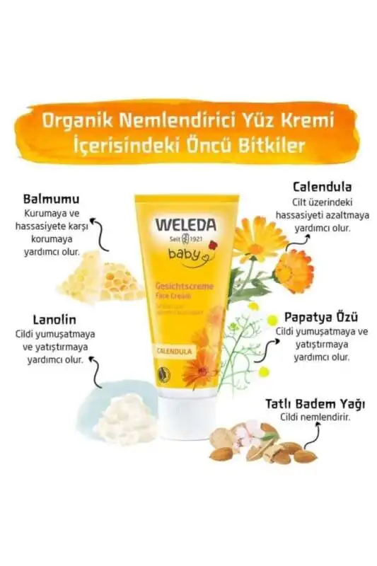 Weleda Baby Calendula Nemlendirici Yüz Kremi 50 ml - 3