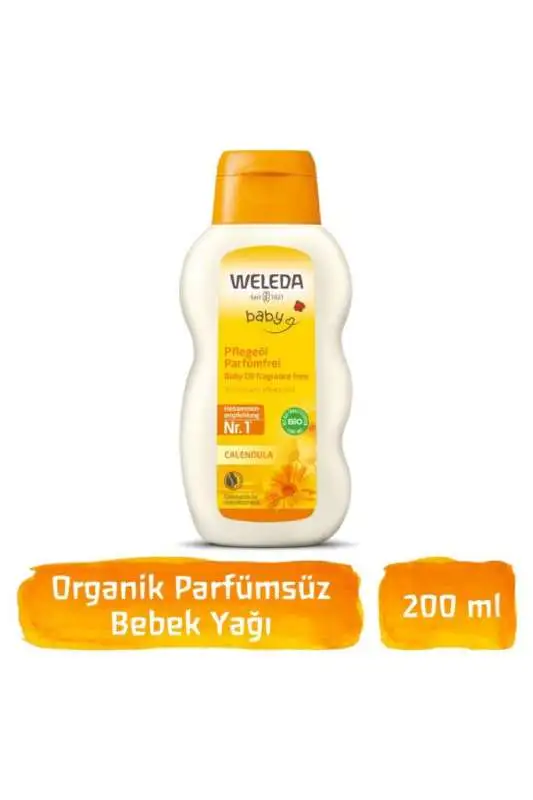 Weleda Calendula Parfümsüz Bebek Yağı 200ml | Hassas Ciltler İçin Doğal Nemlendirme - 1