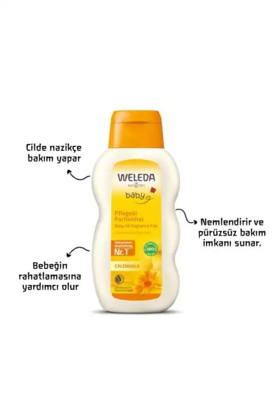 Weleda Calendula Parfümsüz Bebek Yağı 200ml | Hassas Ciltler İçin Doğal Nemlendirme - 4