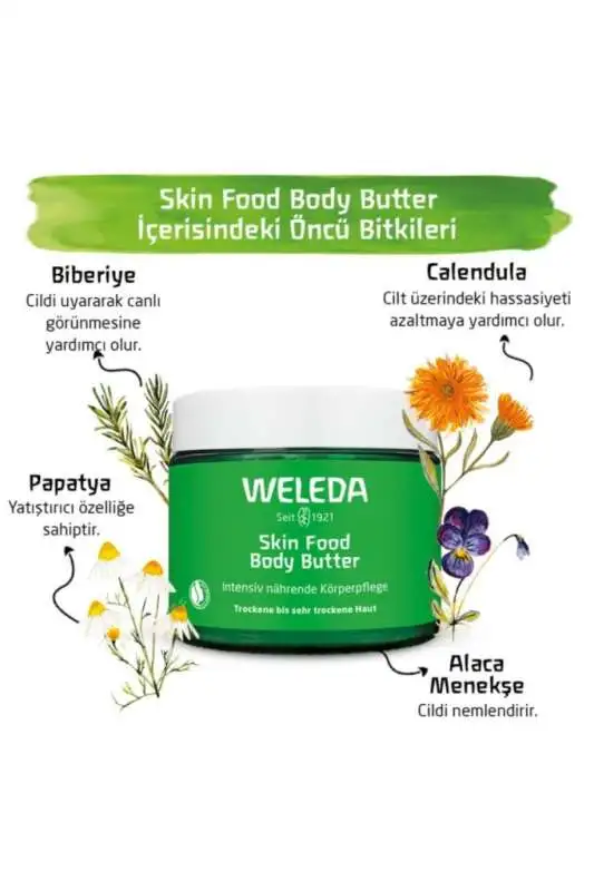 Weleda Skin Food Body Butter Kuru ve Çok Kuru Ciltler İçin Nemlendirici ve Besleyici Vücut Kremi 150ml | Derinlemesine Nemlendirici Vücut Bakımı - 3