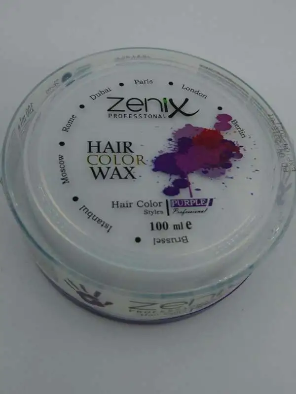 Zenix Professional Hair Color Wax Purple 100ml | Mor Renkli Saç Şekillendirici Wax - 1